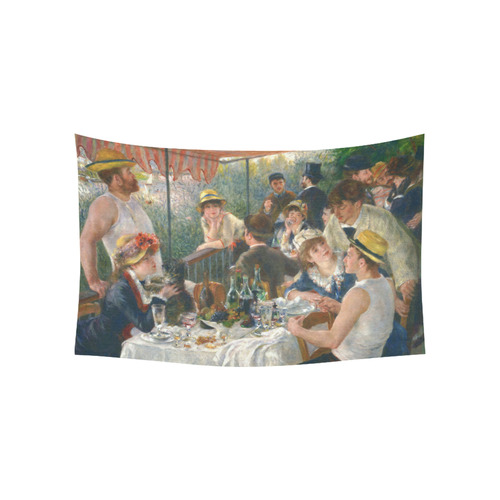 Renoir Luncheon of the Boating Party Cotton Linen Wall Tapestry 60"x 40"