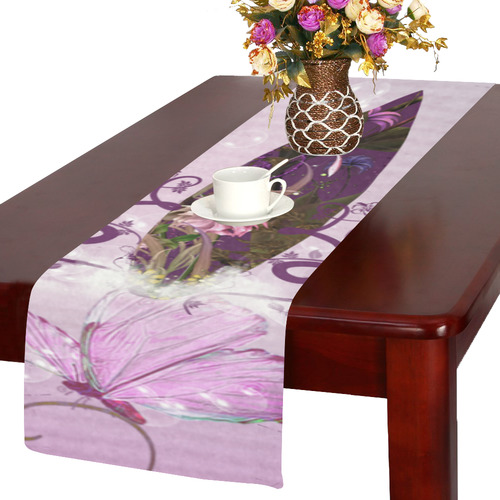 Sport, surfing in purple colors Table Runner 14x72 inch