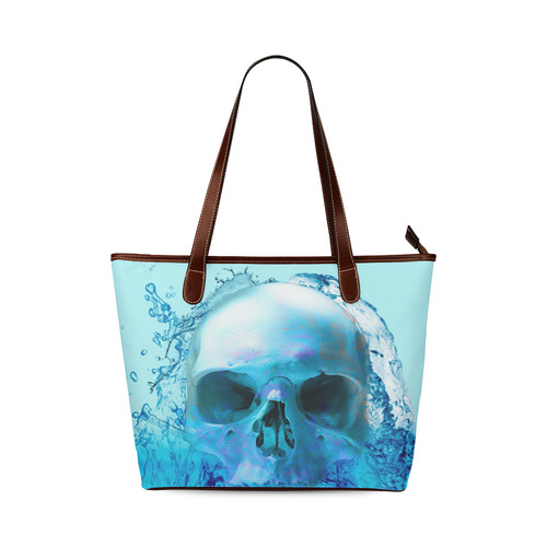 Skull in Water Shoulder Tote Bag (Model 1646)