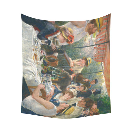 Renoir Luncheon of the Boating Party Cotton Linen Wall Tapestry 60"x 51"