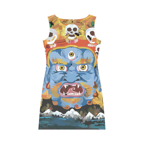 Yamantaka Death Destroyer Tibetan Buddhist Round Collar Dress (D22)