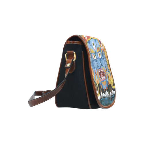 Yamantaka Death Destroyer Tibetan Buddhist Saddle Bag/Small (Model 1649)(Flap Customization)