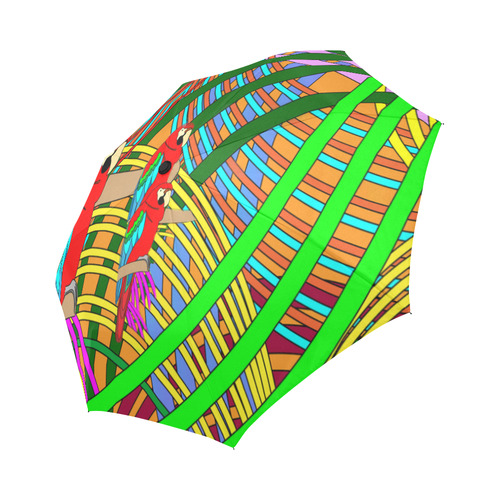 abstract parrot Auto-Foldable Umbrella (Model U04)