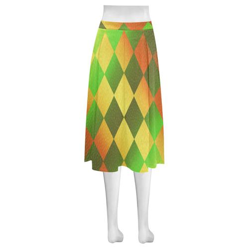 Easter Square Mnemosyne Women's Crepe Skirt (Model D16)