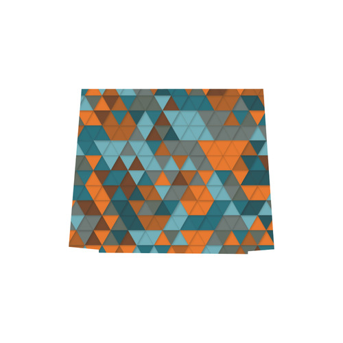 Red Teal Abstract Geometric Triangles Euramerican Tote Bag/Small (Model 1655)