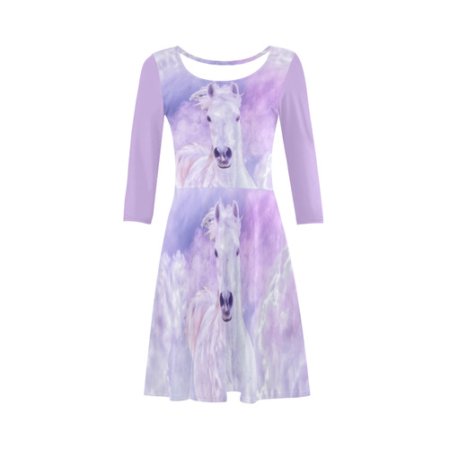 Girly Romantic Horse Of Clouds 3/4 Sleeve Sundress (D23)