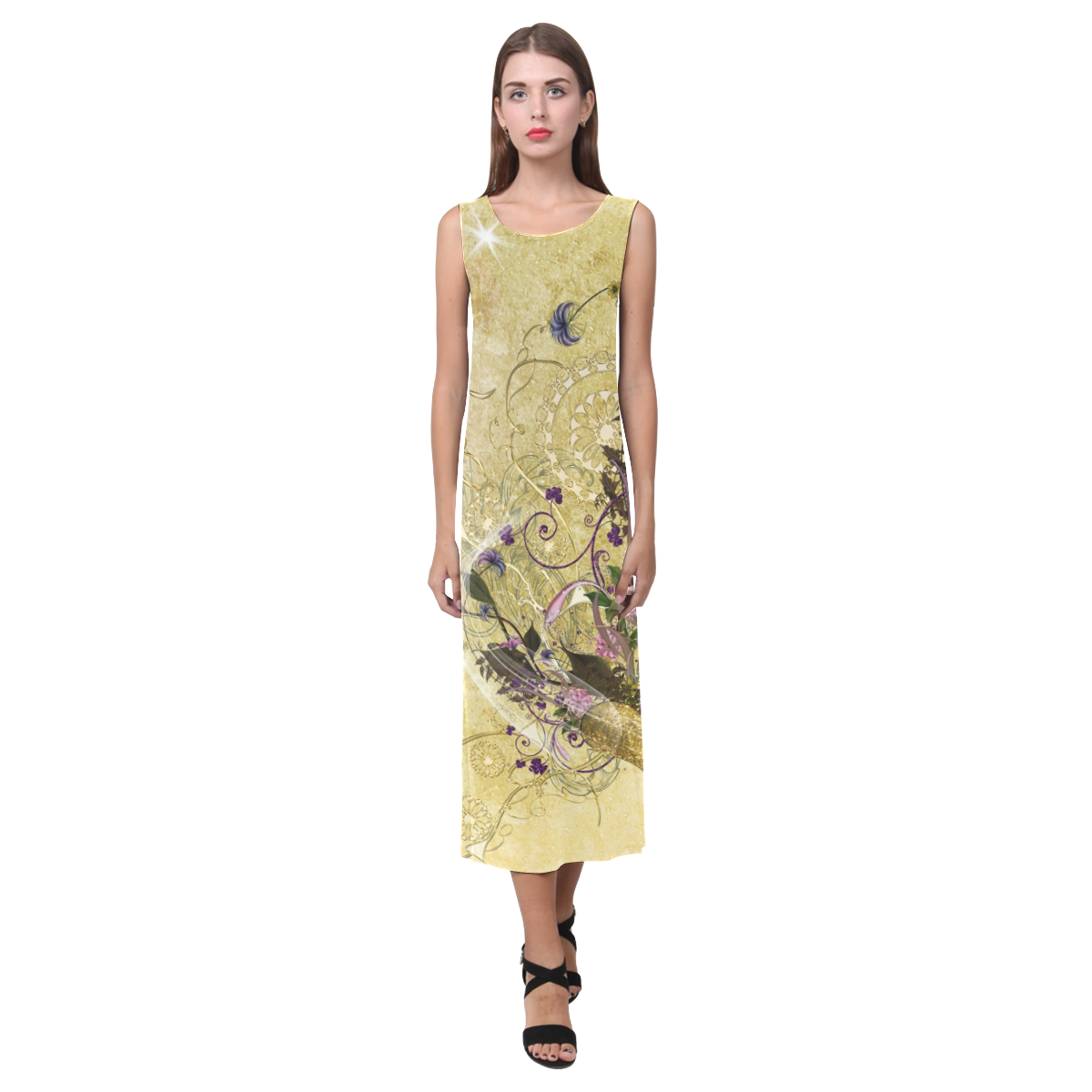 Infinite Sunset Phaedra Sleeveless Open Fork Long Dress