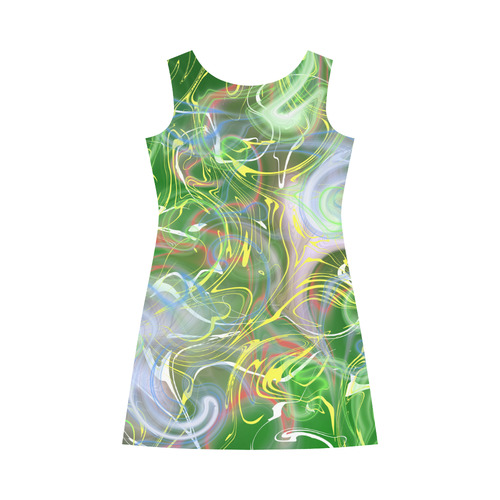 Merry colorful shiny summer design Bateau A-Line Skirt (D21)