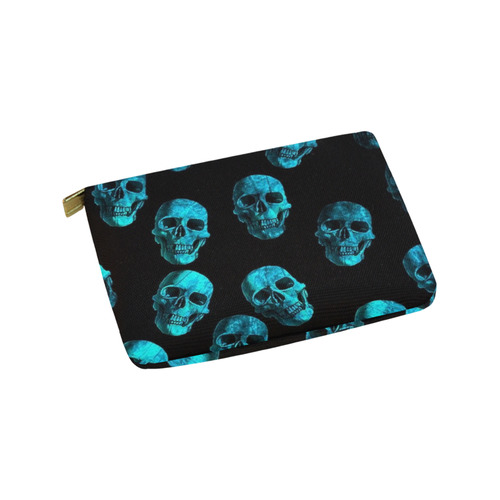 skulls blue by JamColors Carry-All Pouch 9.5''x6''