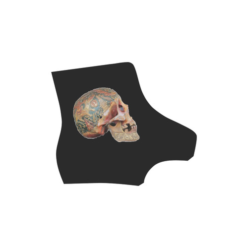 Awesome Colored Human Skull Martin Boots For Men Model 1203H