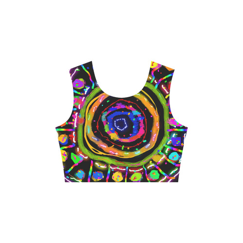 Colorful Abstract Unique Original Art Elbow Sleeve Ice Skater Dress (D20)