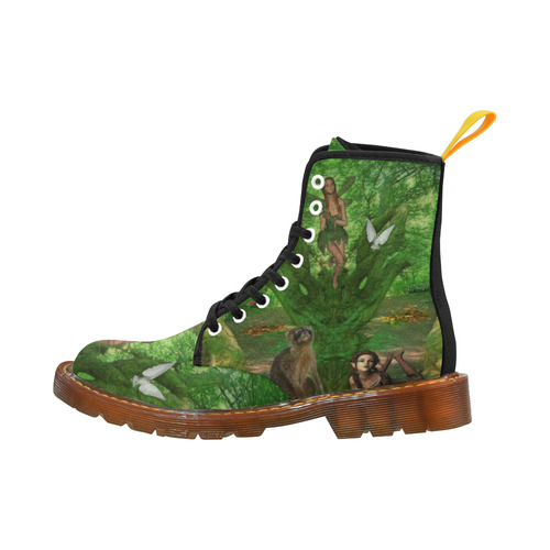 Sweet Fairy meets her Friends in Summer Wood Martin Boots For Women Model 1203H