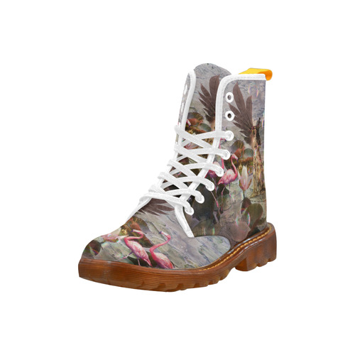 Winged Fairy with Flamingos Martin Boots For Women Model 1203H