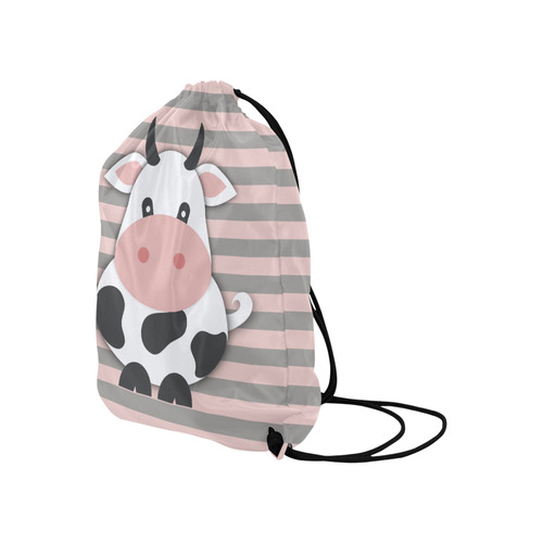 Cute Cow Large Drawstring Bag Model 1604 (Twin Sides)  16.5"(W) * 19.3"(H)