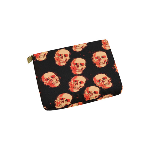 skulls orange by JamColors Carry-All Pouch 6''x5''