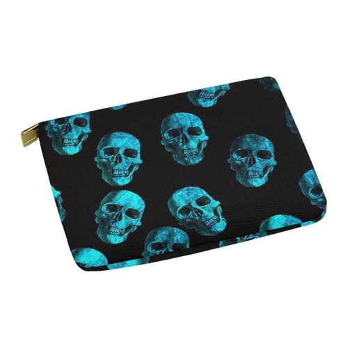 skulls blue by JamColors Carry-All Pouch 12.5''x8.5''