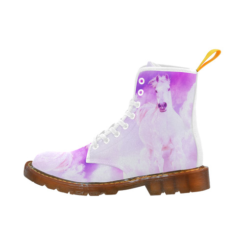 Girly Romantic Pink Horse In The Sky Martin Boots For Women Model 1203H