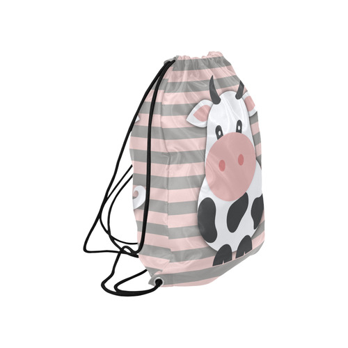 Cute Cow Large Drawstring Bag Model 1604 (Twin Sides)  16.5"(W) * 19.3"(H)