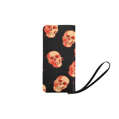 skulls orange by JamColors Women's Clutch Purse (Model 1637)