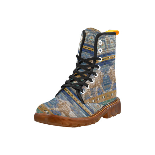 Two Lions And Daisis Mosaic Martin Boots For Women Model 1203H