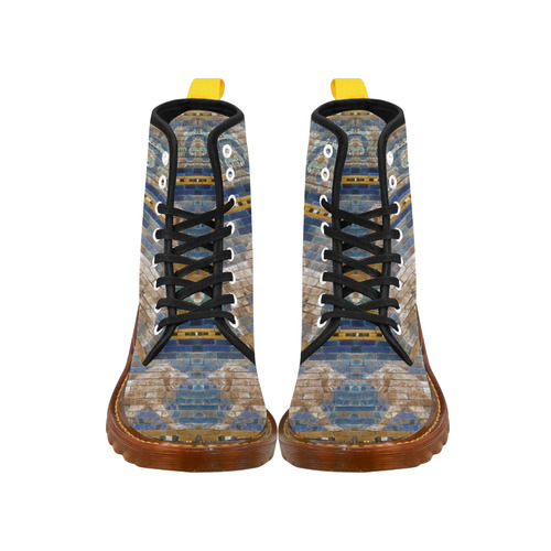 Two Lions And Daisis Mosaic Martin Boots For Women Model 1203H