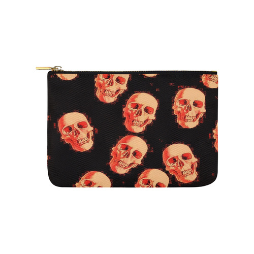 skulls orange by JamColors Carry-All Pouch 9.5''x6''