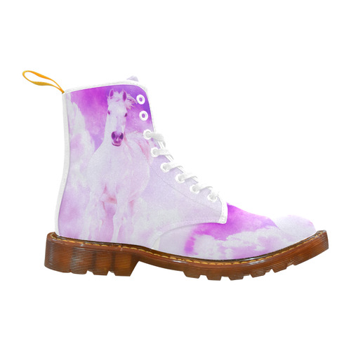 Girly Romantic Pink Horse In The Sky Martin Boots For Women Model 1203H