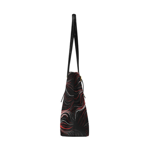 Red Light Burst Modern Abstract Art Euramerican Tote Bag/Large (Model 1656)