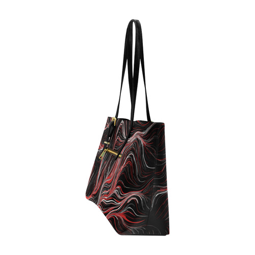 Red Light Burst Modern Abstract Art Euramerican Tote Bag/Large (Model 1656)