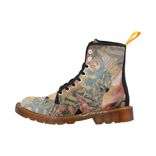 Colored Human Skull Martin Boots For Women Model 1203H