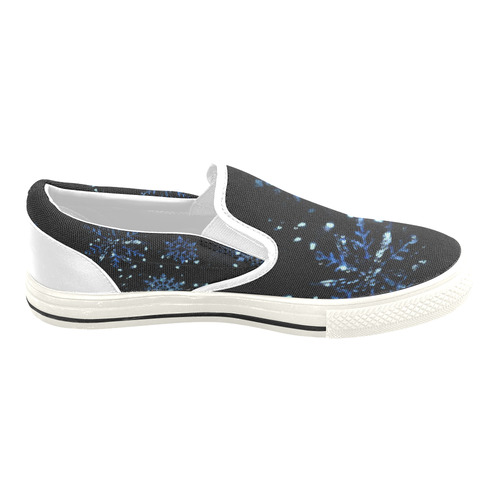 Snowflake Slip on Canvas Shoes Slip-on Canvas Shoes for Kid (Model 019)