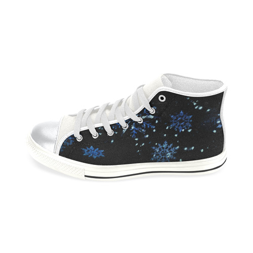 Snowflake High Top Shoes High Top Canvas Shoes for Kid (Model 017)