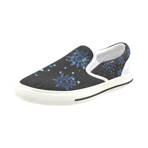 Snowflake Slip on Canvas Shoes Slip-on Canvas Shoes for Kid (Model 019)