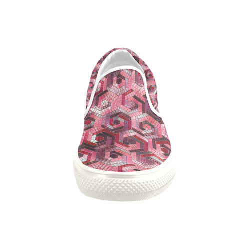 Pattern Factory 23 red by JamColors Slip-on Canvas Shoes for Kid (Model 019)