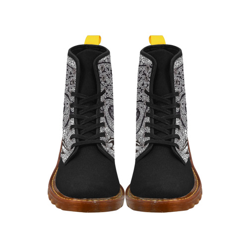 Mosaic Skull Martin Boots For Women Model 1203H