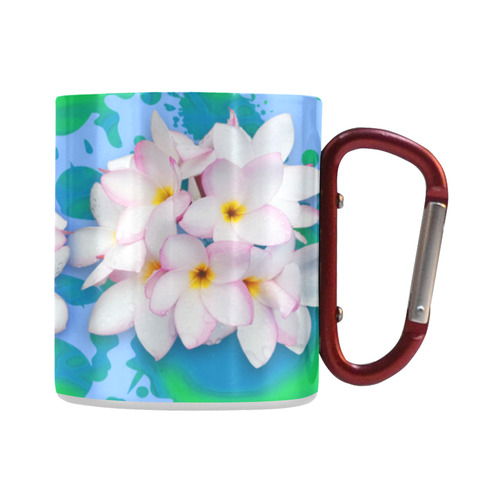 Plumeria Bouquet Exotic Summer Pattern Classic Insulated Mug(10.3OZ)