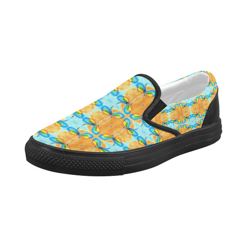 Dragonflies Summer Pattern Women's Slip-on Canvas Shoes (Model 019)