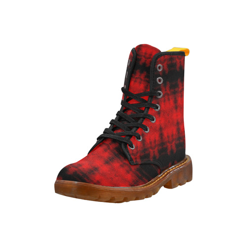 Red Black Gothic Pattern Martin Boots For Women Model 1203H