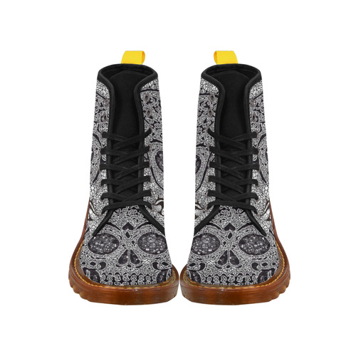 Mosaic Skull Martin Boots For Women Model 1203H