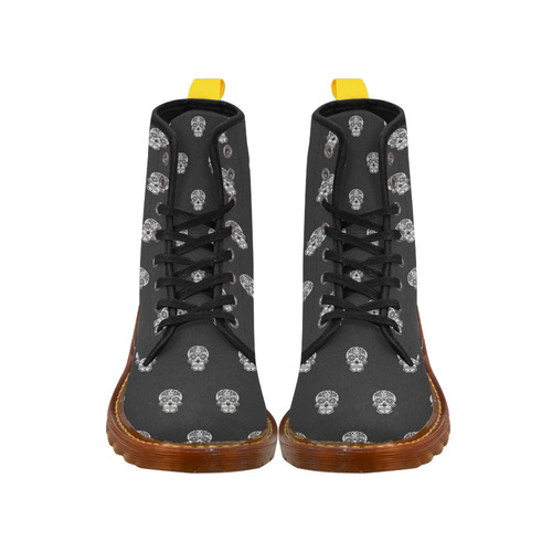 skull pattern bw Martin Boots For Women Model 1203H