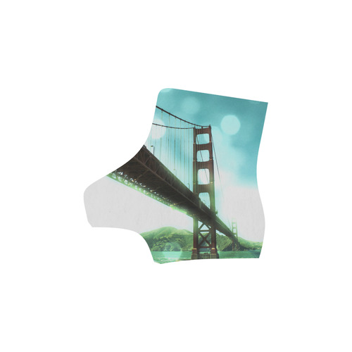 Green Bokeh Golden Gate Bridge Martin Boots For Women Model 1203H