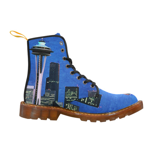 Seattle Space Needle Watercolor Martin Boots For Women Model 1203H