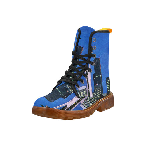 Seattle Space Needle Watercolor Martin Boots For Women Model 1203H