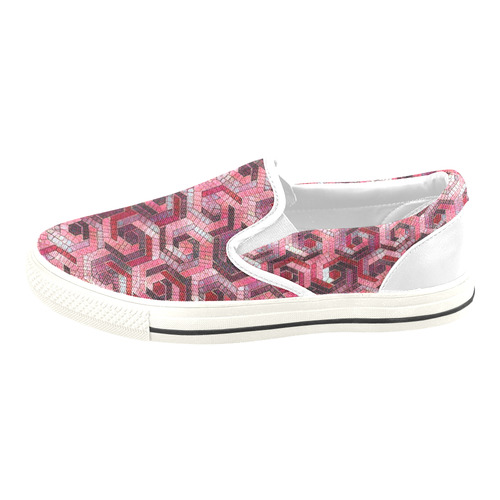 Pattern Factory 23 red by JamColors Slip-on Canvas Shoes for Kid (Model 019)