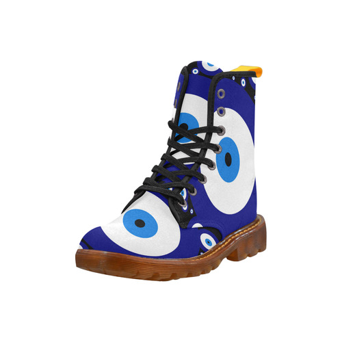 Blue White Dots Big And Little Martin Boots For Men Model 1203H