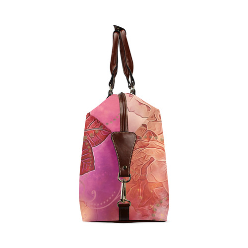 Hearts with flowers soft colors Classic Travel Bag (Model 1643) Remake