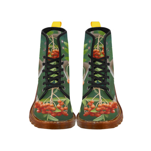 Plant Watercolor Rowan tree - Sorbus aucuparia Martin Boots For Women Model 1203H