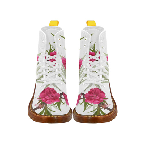 Peach blossom, floral watercolor Martin Boots For Women Model 1203H