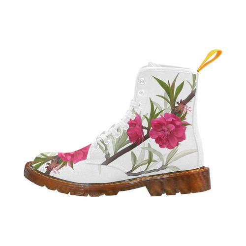 Peach blossom, floral watercolor Martin Boots For Women Model 1203H