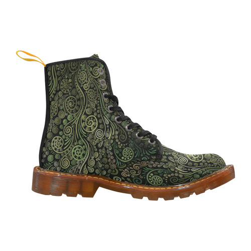 3D Ornaments -Fantasy Tree, green on black Martin Boots For Women Model 1203H